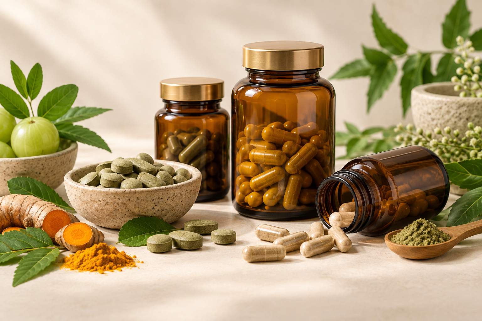 Capsules and herbal tablets